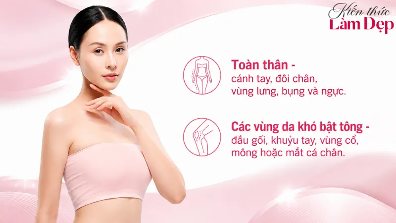 Bio Light 6D áp dụng cho toàn thân, vùng da sạm màu