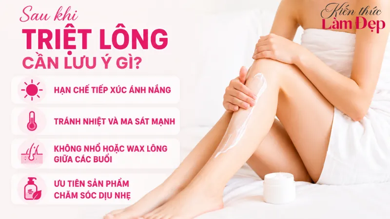 Da cần được chăm sóc đúng cách sau khi triệt lông